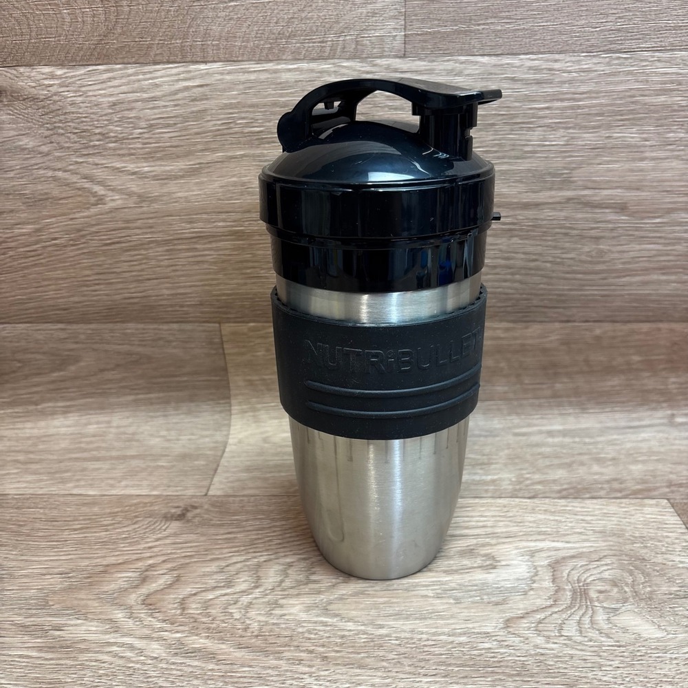 Nutribullet Stainless Steel Insulated Travel Cup with Flip Top Lid and Grip